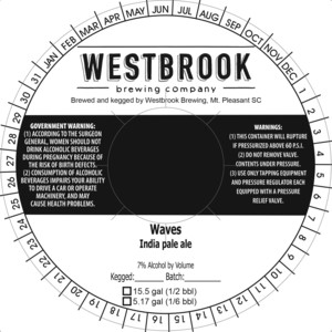 Westbrook Brewing Company Waves February 2023