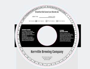 Kerrville Brewing Company Breakfast Ball American Blonde Ale