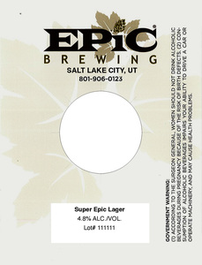 Epic Brewing Super Epic