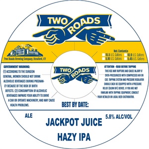 Two Roads Jackpot Juice Hazy IPA