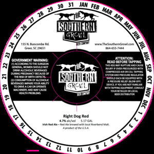 The Southern Growl Right Dog Red