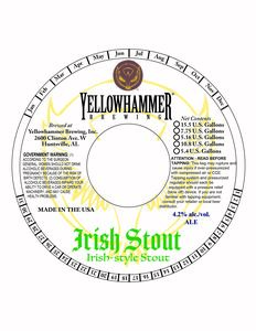 Yellowhammer Brewing, Inc. Irish Stout February 2023