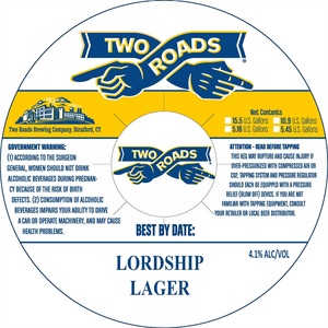 Two Roads Lordship Lager