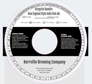 Kerrville Brewing Company Incognito Bandito New England Style India Pale Ale