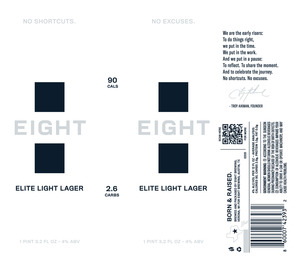 Eight Elite Light Lager February 2023