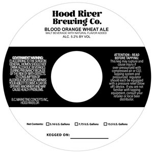 Hood River Brewing Co Blood Orange Wheat Ale