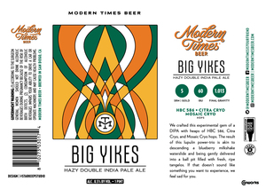 Modern Times Beer Big Yikes Hazy Double India Pale Ale February 2023