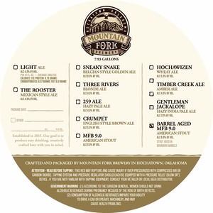Mfb 9.0 Barrel Aged American Stout
