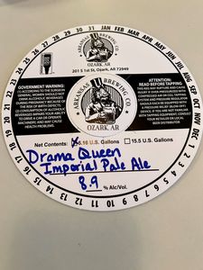 Arkansas Brewing Co. Drama Queen Imperial Pale Ale February 2023