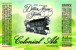 Aldus Brewing Co Colonial Ale February 2023