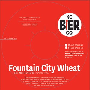 Kansas City Bier Company Fountain City Wheat