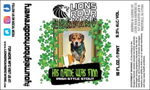 Lions Roar Brewing Company His Name Was Finn