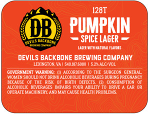 Devils Backbone Brewing Company Pumpkin Spice Lager February 2023