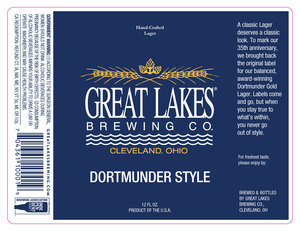 Great Lakes Brewing Co Dortmunder Style February 2023