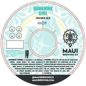 Maui Brewing Co Sunshine Girl Golden Ale