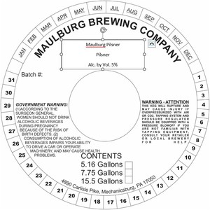 Maulburg Brewing Company Maulburg Pilsner