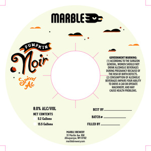 Marble Brewery Pumpkin Noir February 2023