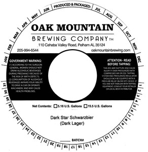 Oak Mountain Brewing Company Dark Star Schwarzbier (dark Lager)