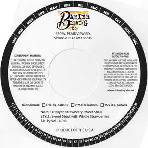 Triptych Strawberry Sweet Stout 