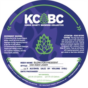 Kings County Brewers Collective Blork For President February 2023