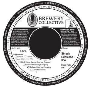 Shebeen Brewing Company Simply Sessions IPA February 2023