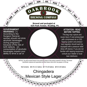 Oakbrook Brewing Company Chingadera Mexican Style Lager