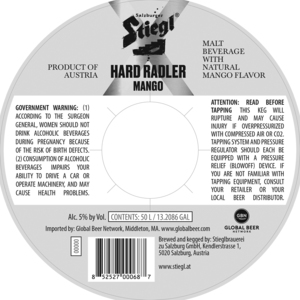 Stiegl Hard Radler Mango February 2023