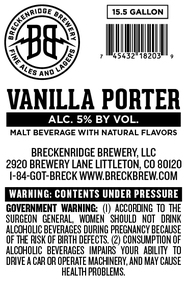 Breckenridge Brewery, LLC Vanilla Porter