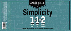 Central Waters Brewing Co. Simplicity Imperial Smash India Pale Ale March 2023