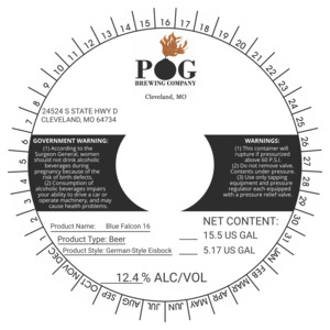 Pog Brewing Company Blue Falcon 16 March 2023