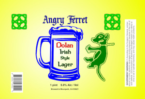 Angry Ferret Dolan Irish Lager March 2023