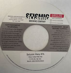 Seismic Hazy India Pale Ale