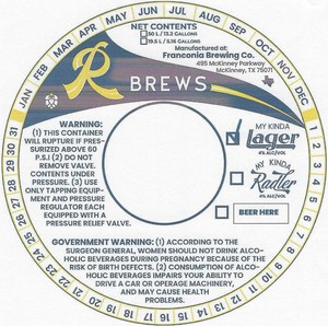 R Brews My Kinda Lager March 2023