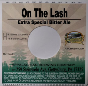 Appalachian Brewing Company On The Lash Extra Special Bitter Ale March 2023