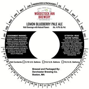 Woodstock Inn Brewery Lemon Blueberry Pale Ale March 2023