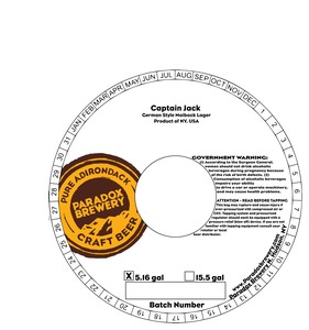 Paradox Brewery Captain Jack March 2023