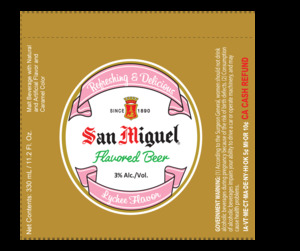 San Miguel Flavored Beer Lychee March 2023