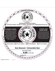 Bold Republic Brewing Company Beer Museum Schwarzbier Beer