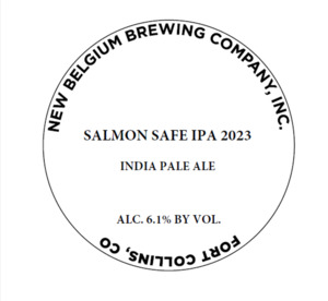 New Belgium Brewing Company, Inc. Salmon Safe IPA 2023 March 2023