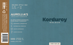 Korduroy Kolsch March 2023