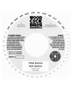 Woodcock Brothers Brewing Co Pink Boots Buf Roots India Pale Ale March 2023