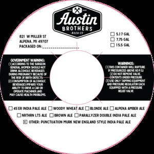 Austin Brothers Beer Co Punctuation Murk March 2023