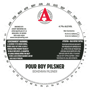 Avery Brewing Co. Pour Boy Pilsner