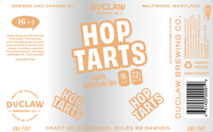 Duclaw Brewing Co. Hop Tarts Peach Milkshake IPA