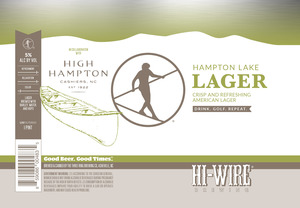 Hi-wire Brewing Hampton Lake Lager March 2023