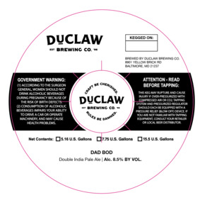 Duclaw Brewing Co. Dad Bod