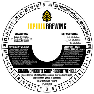 Lupulin Brewing Cinnamon Coffee Shop Assault Vehicle