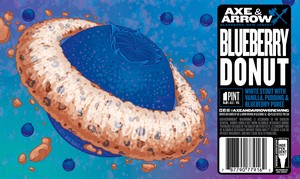 Axe & Arrow Brewing Blueberry Donut White Stout With Vanilla Pudding And Blueberry Puree