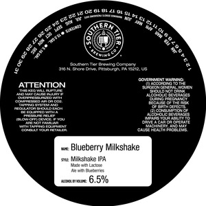 Southern Tier Brewing Company Blueberry Milkshake March 2023