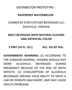 Star Catcher Beverages LLC Raspberry Watermelon